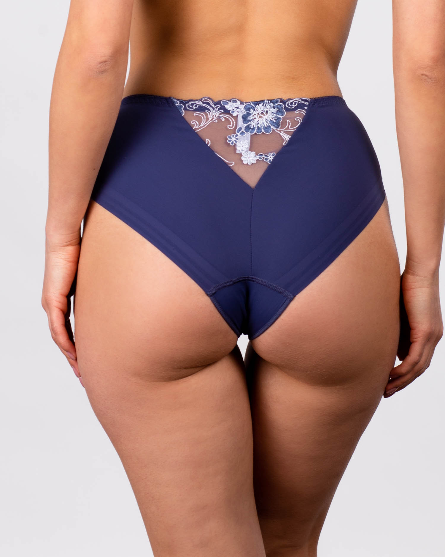 Жіночі труси мікрофібра з вишивкою Lanny mode 21775 сині k3758-1